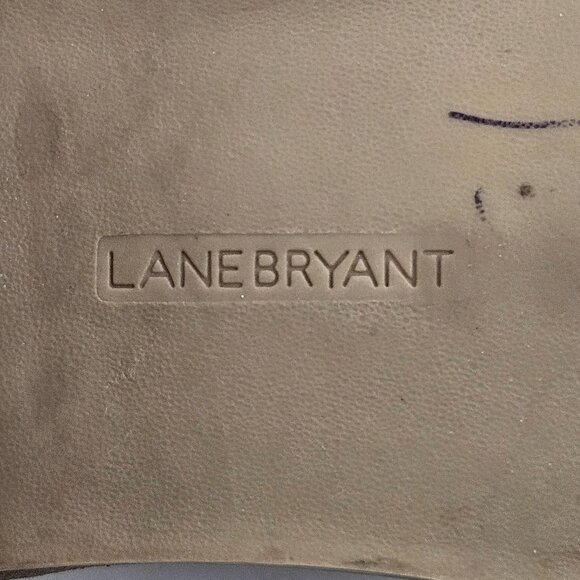 Lane Bryant Womens Brown Ankle Boots Size 9W Studded Back Zipper Block Heel - Picture 8 of 8